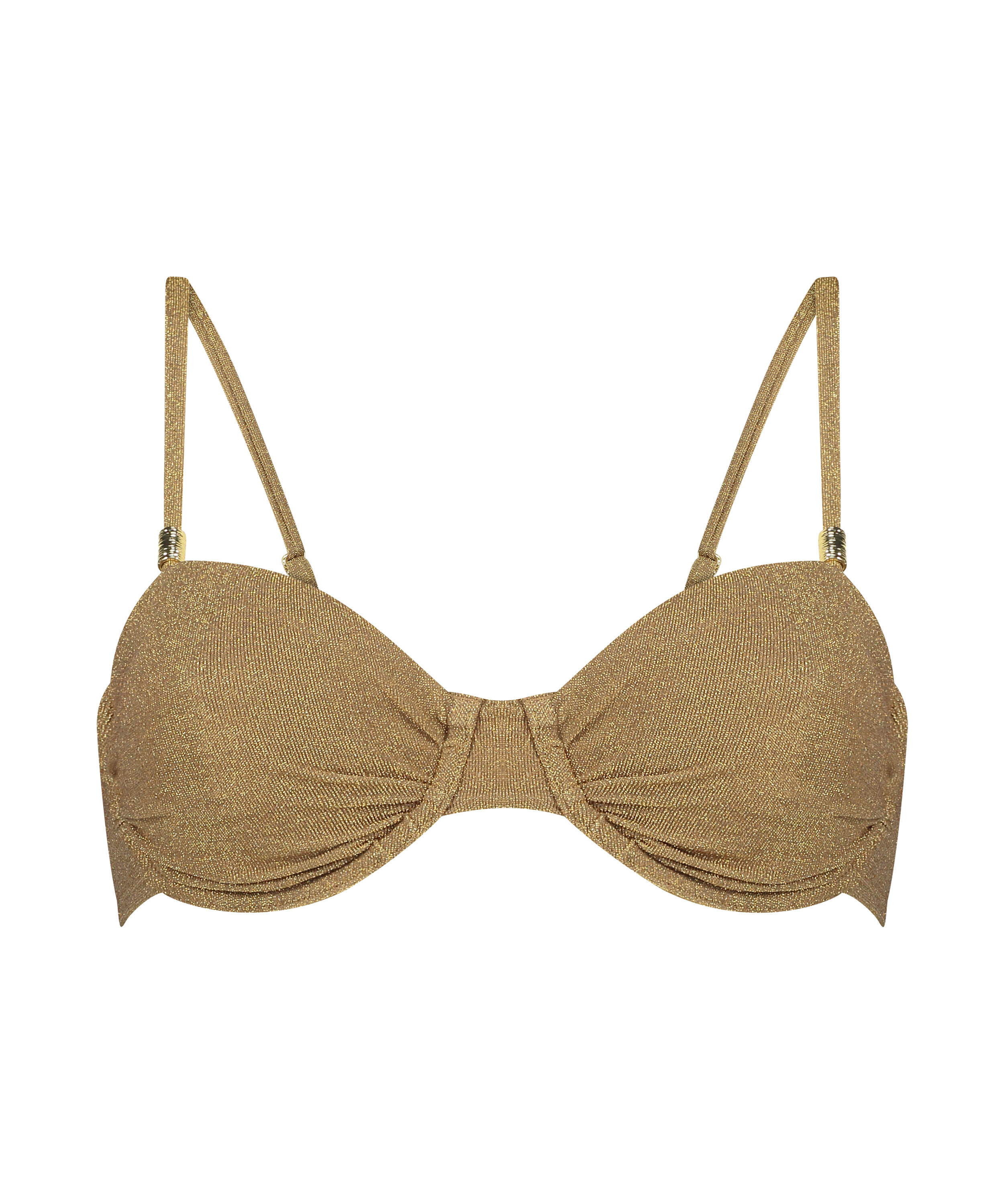 Top de bikini Goldie Shimmer, Amarillo