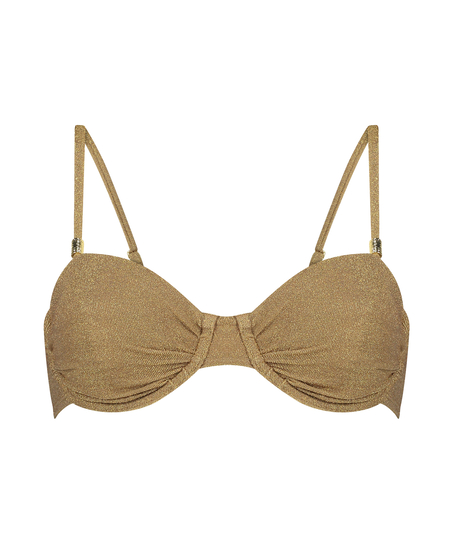 Top de bikini Goldie Shimmer, Amarillo