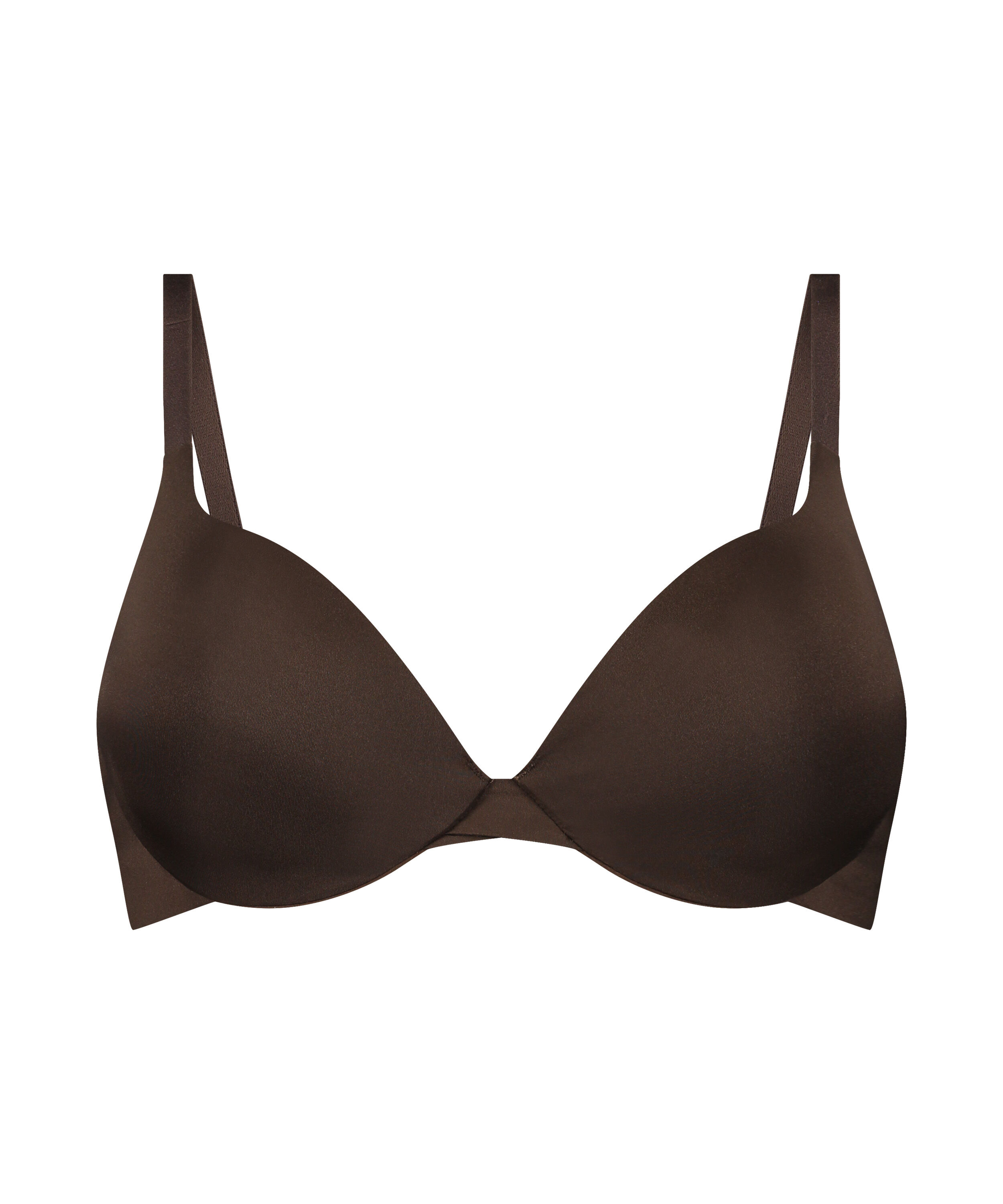 Sujetador push-up de aros preformado Smooth, Marr&oacute;n