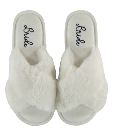 Pantuflas Bridal, Blanco