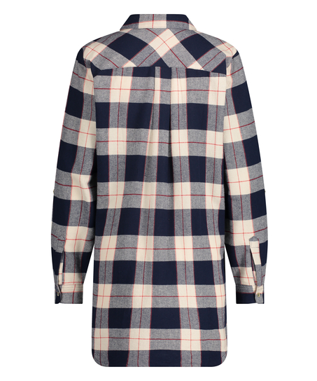 Camis&oacute;n boyfriend Check, Azul