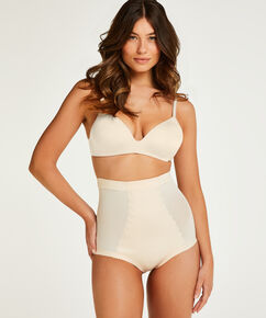 Braguitas reductoras de corte alto Scallop, Bronceado