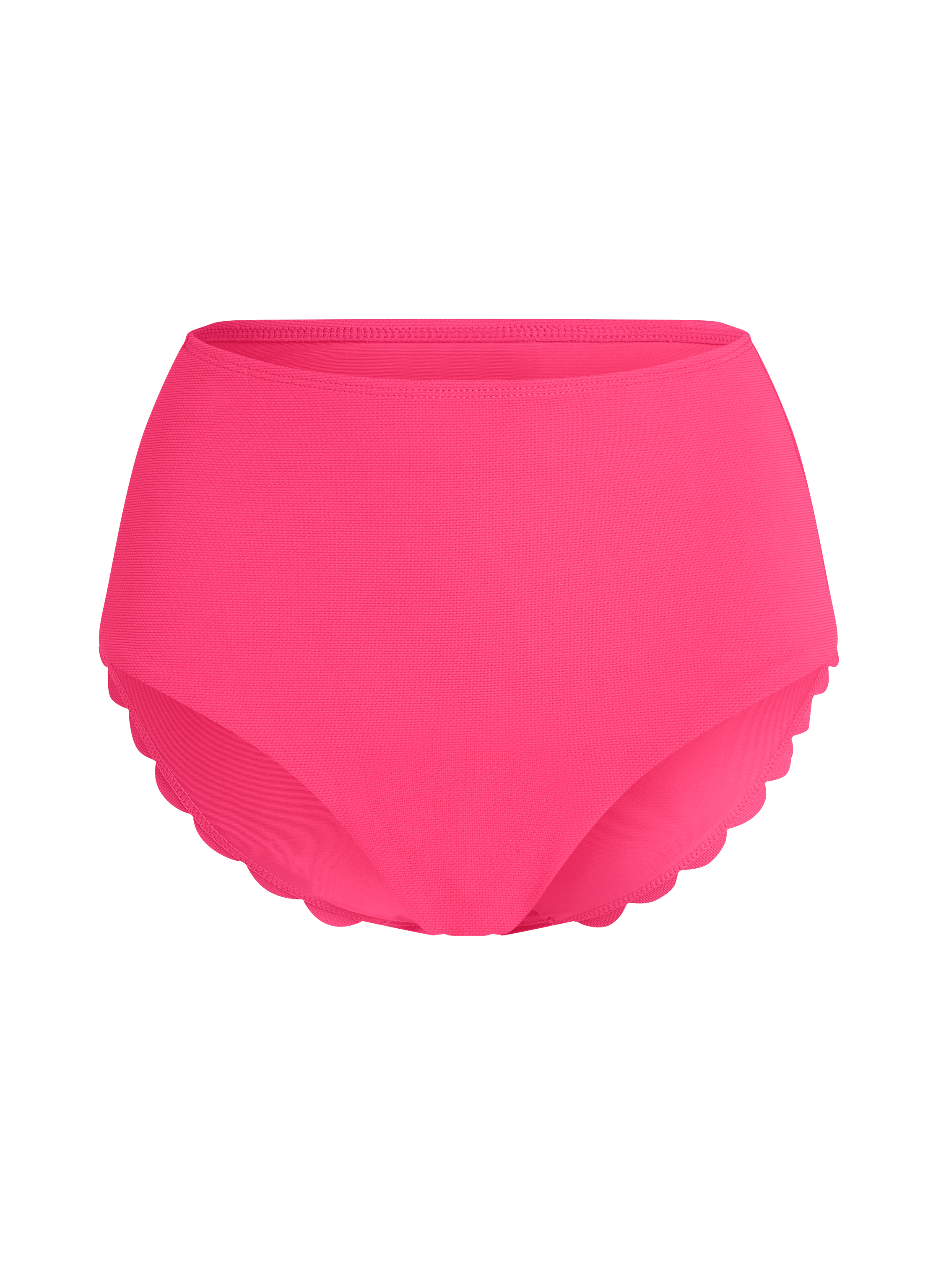 Braguita de bikini de cintura alta Scallop Rio, Rosa, main