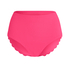 Braguita de bikini de cintura alta Scallop Rio, Rosa
