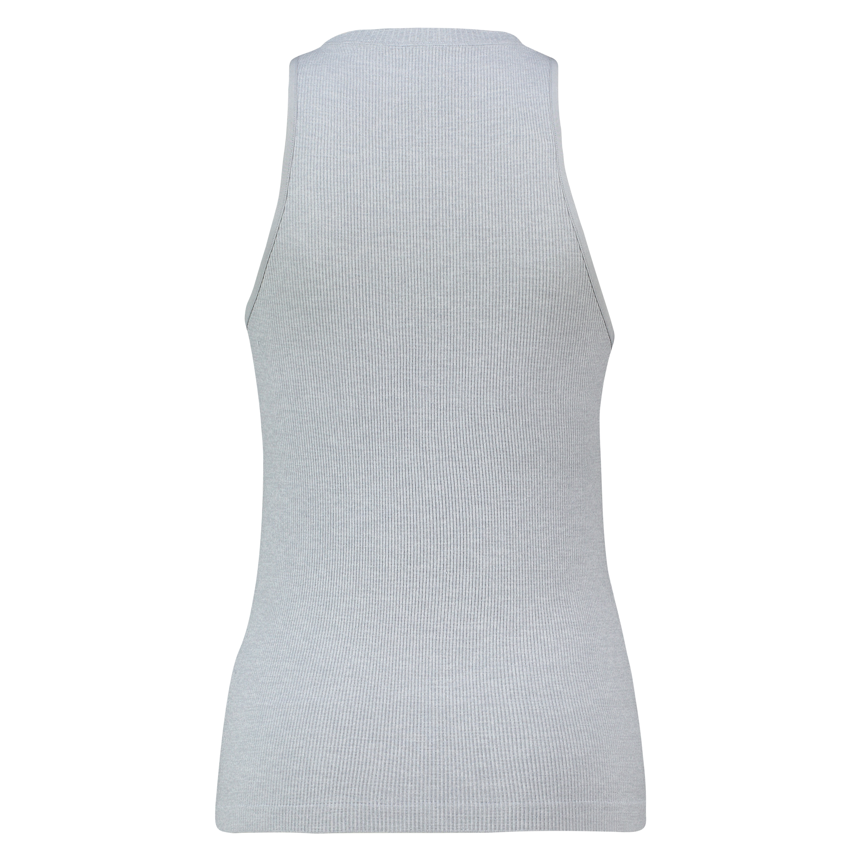 Top de punto de cuello alto y sin costuras, Gris, main