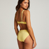 Top de bikini de aros no preformado Scallop, Amarillo