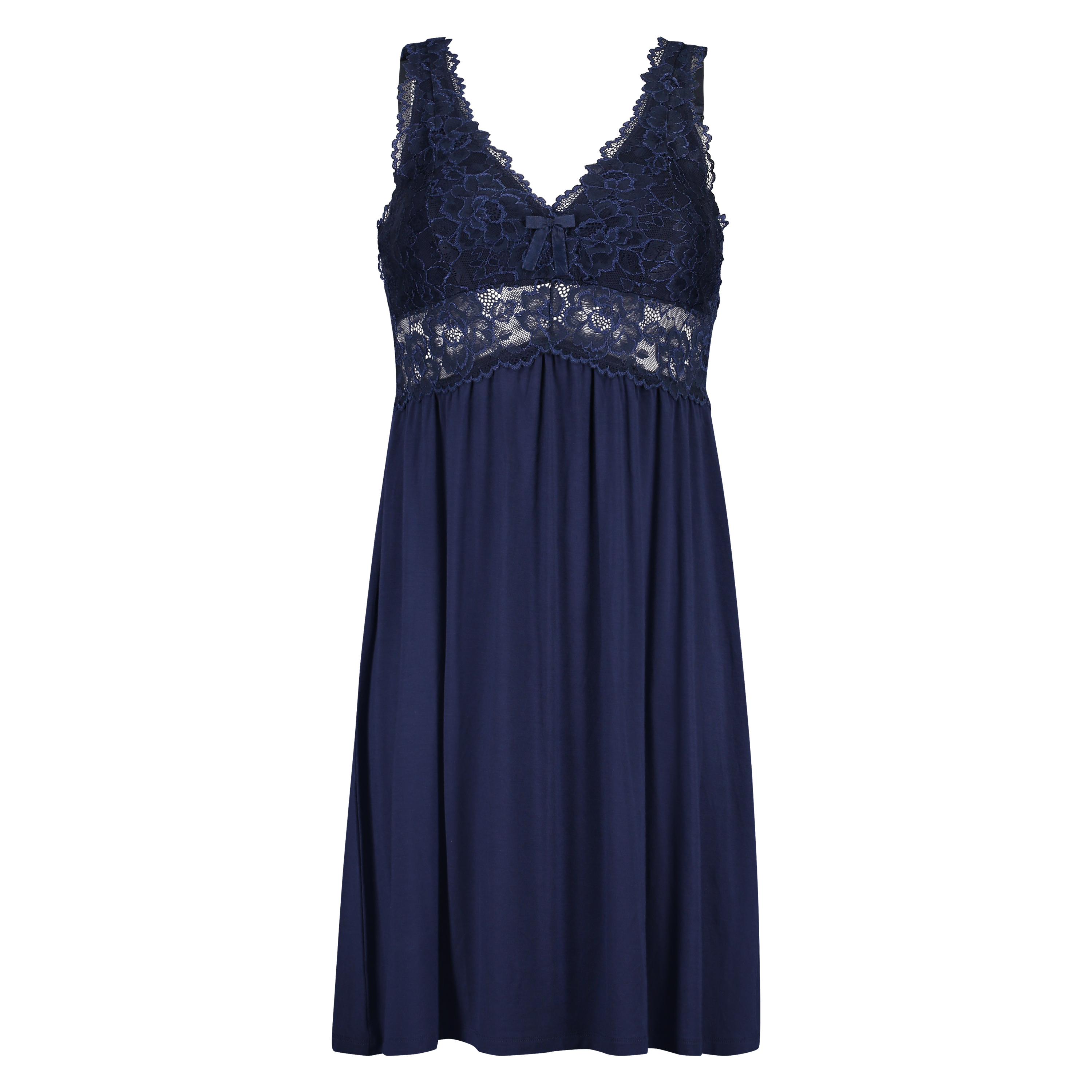 Vestido lencero Nora Lace, Azul, main