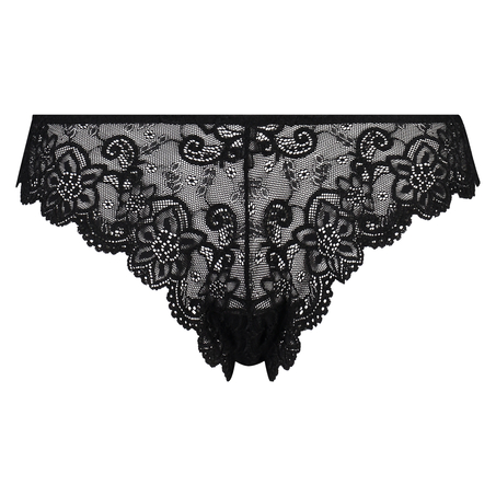 Brasileña Rosie wetlook lace, Negro
