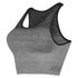 Sujetador deportivo de cuello alto y nivel 2 Ombre de HKMX, Gris