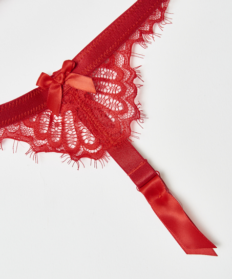 Ligas con tirantes, Rojo