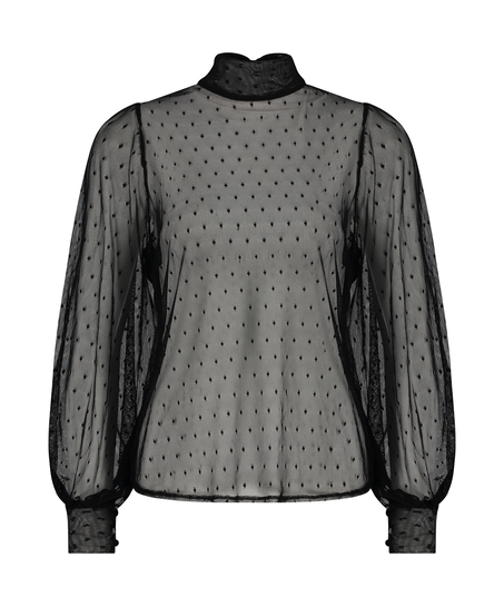 Top de encaje, Negro