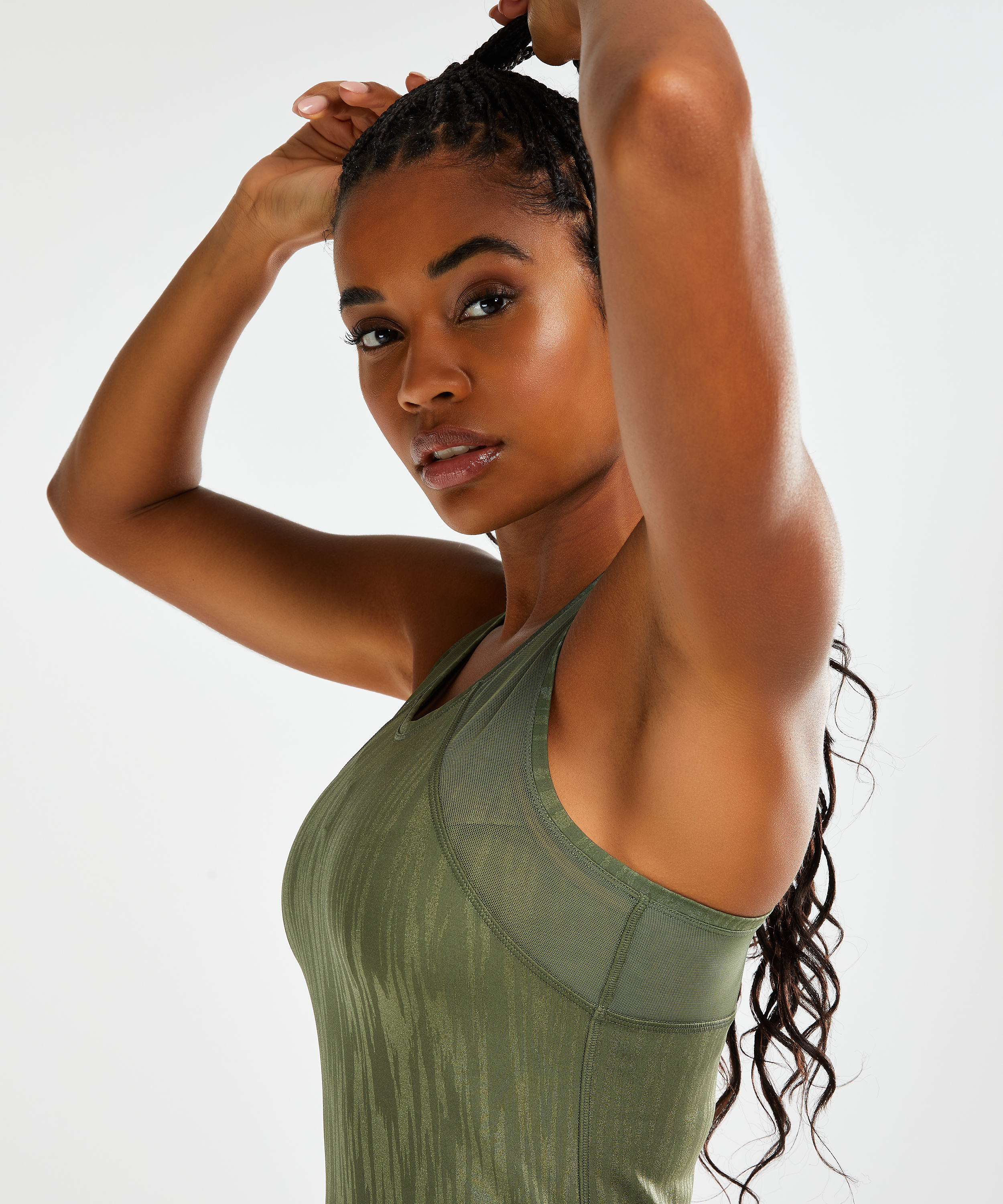 HKMX camiseta de deporte sin mangas, Verde, main