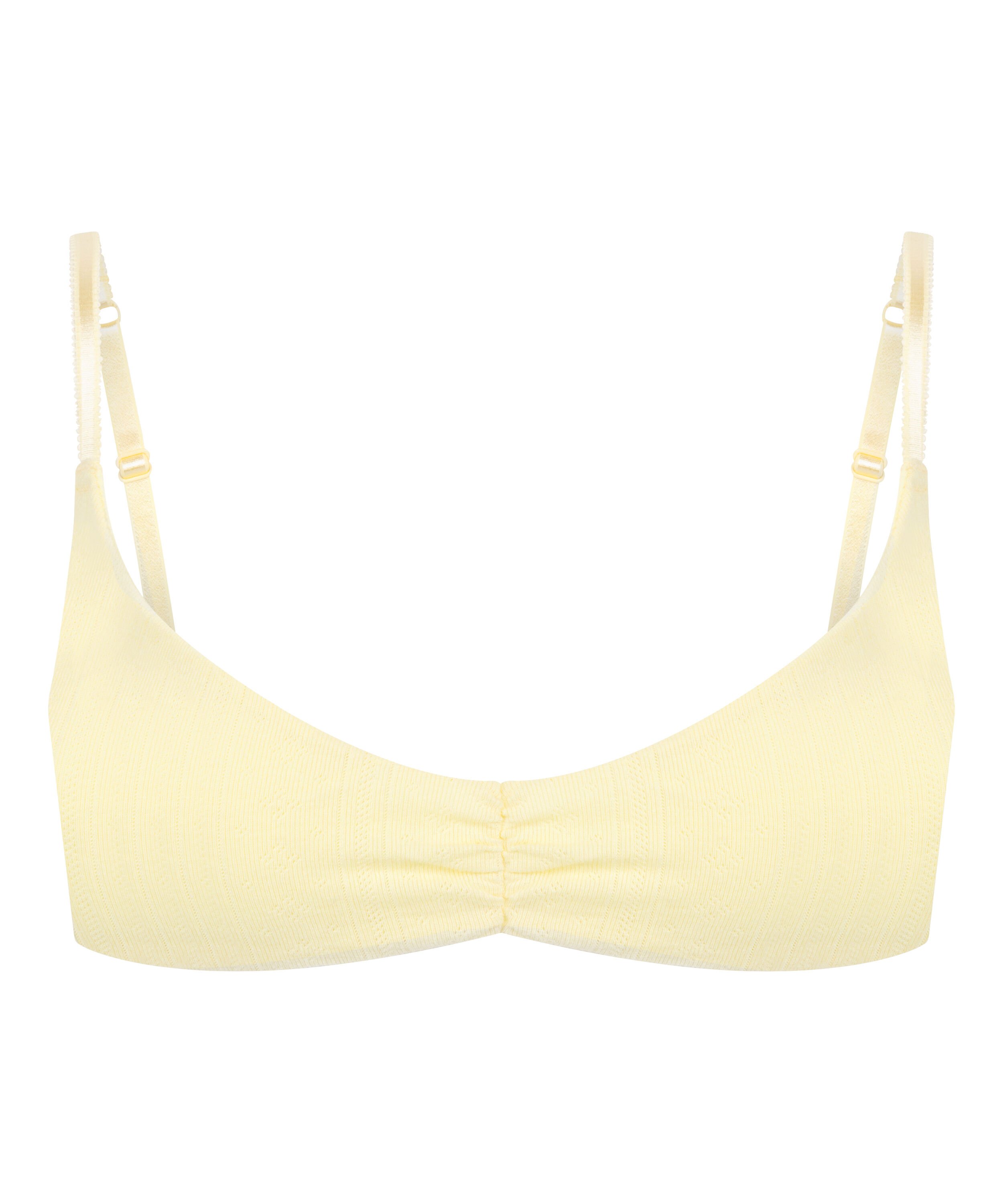 Bralette en pointelle, Amarillo