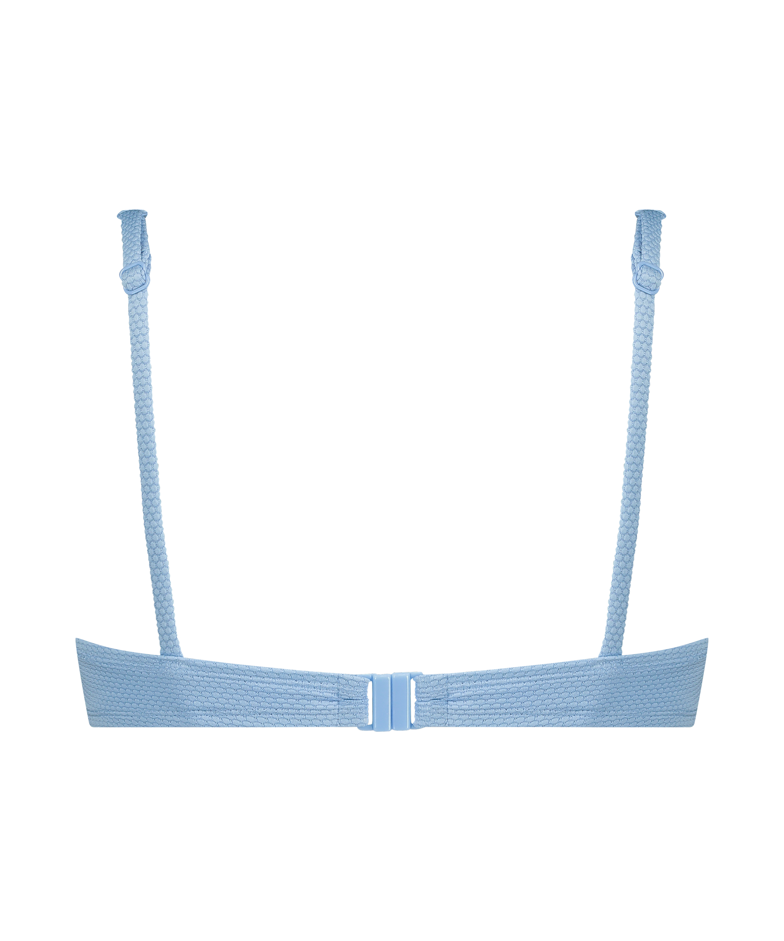 Top de bikini de aros no preformado Scallop, Azul, main