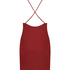 Vestido lencero de satén Zara, Rojo
