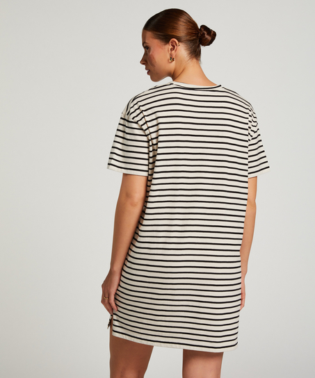 Camisón de escote redondo, Negro