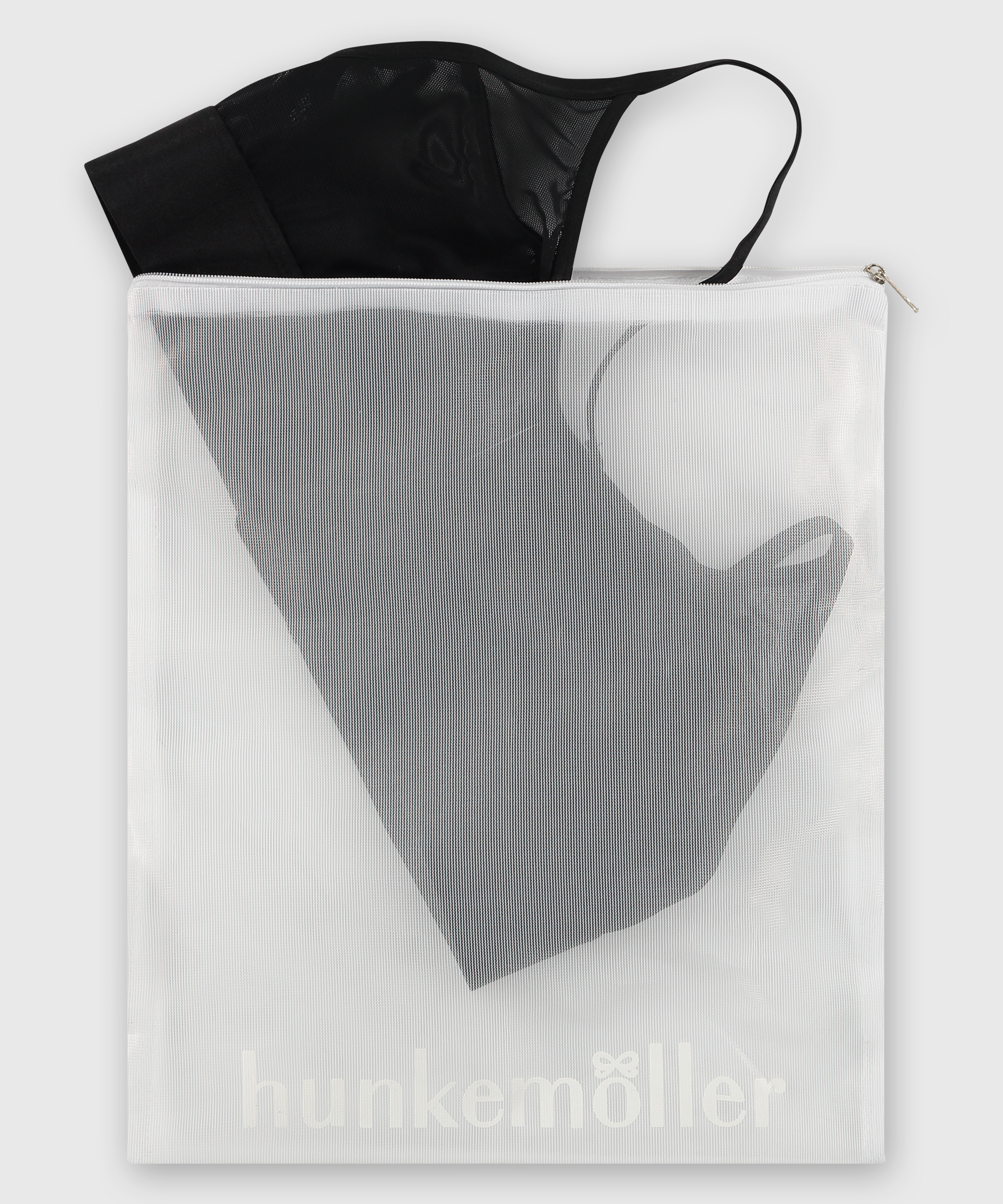 Bolsa para el lavado prendas delicadas cremallera, Blanco, main