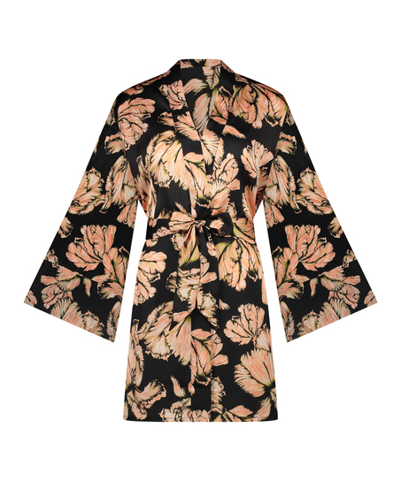 Kimono de satén, Negro