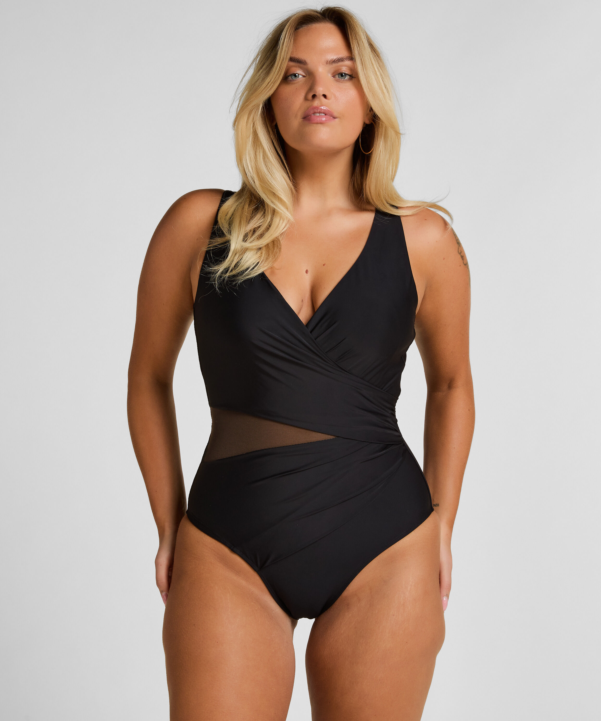 Bañador Shaping Shell Mesh, Negro