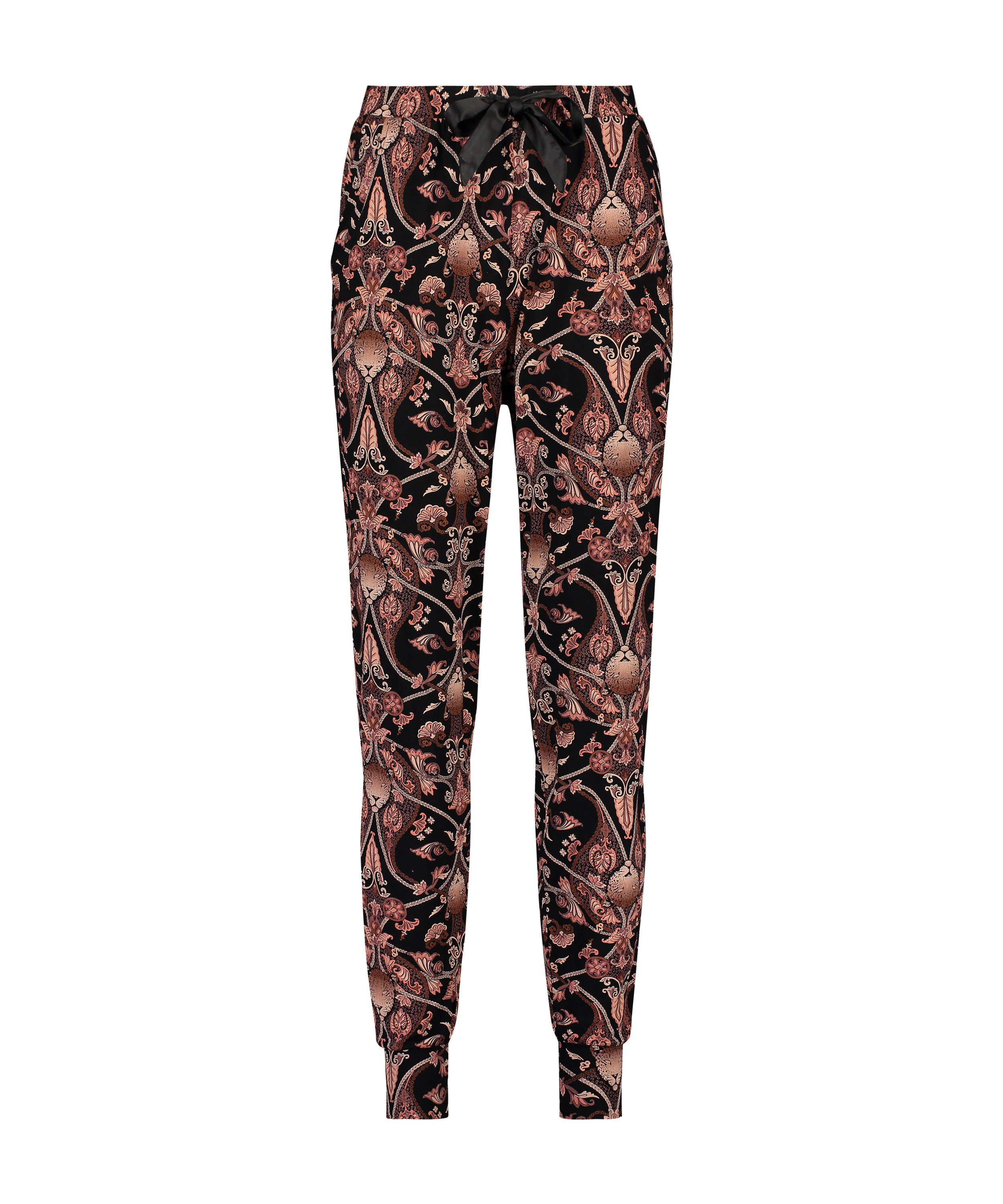 Pantal&oacute;n de pijama de tejido de punto, Negro, main