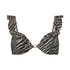 Top de bikini acolchado con aros Zebra, Marr&oacute;n