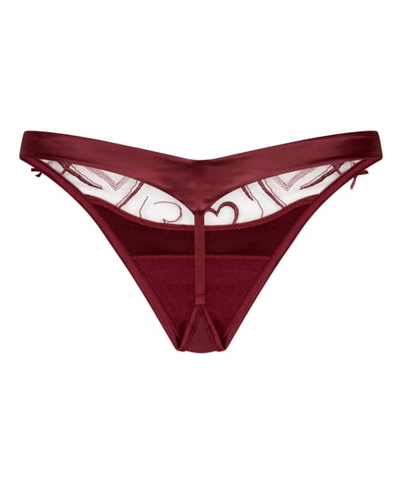 Tanga de tiro alto Olivia, Rojo