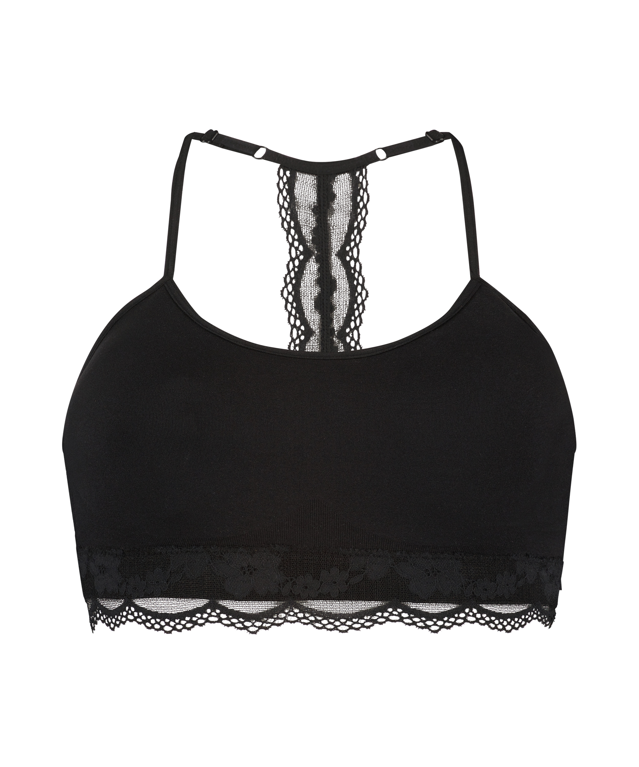Bralette sin costuras Marine, Negro, main