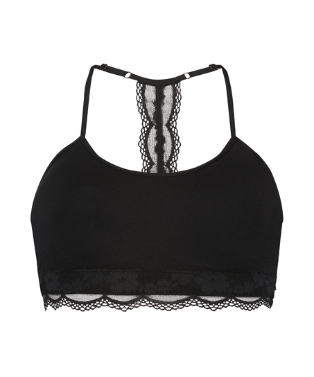 Bralette sin costuras Marine, Negro