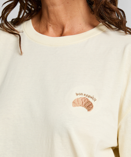 Camisón de cuello redondo, Amarillo