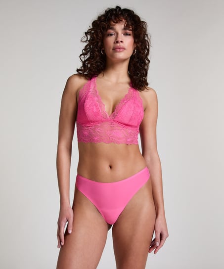 Invisible Tanga Lace Back, Rosa