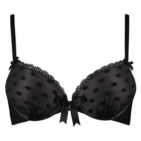 Sujetador push-up de aros preformado Elle, Negro