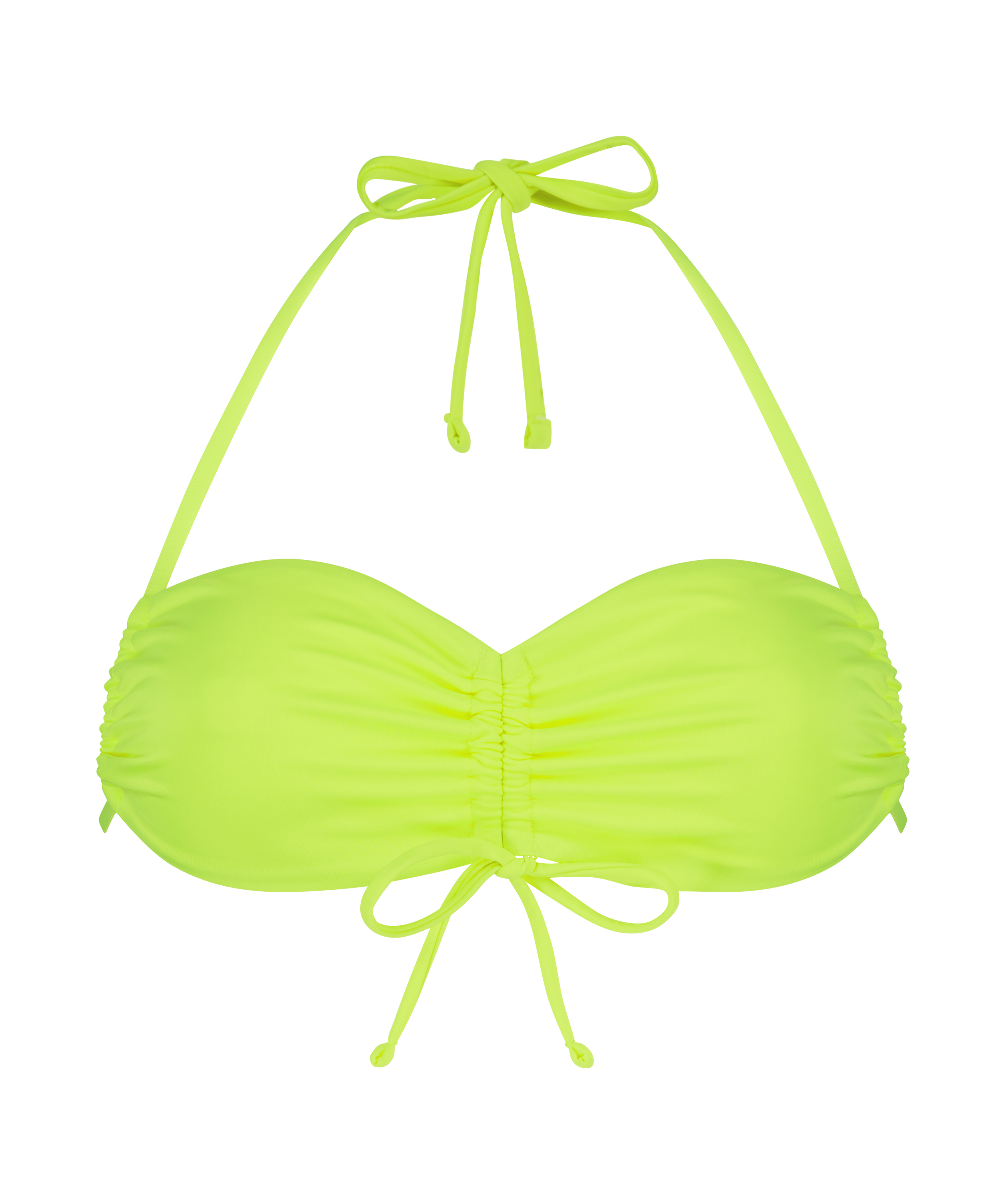 Crop top bikini fruncido Glow, Amarillo, main