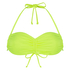 Crop top bikini fruncido Glow, Amarillo