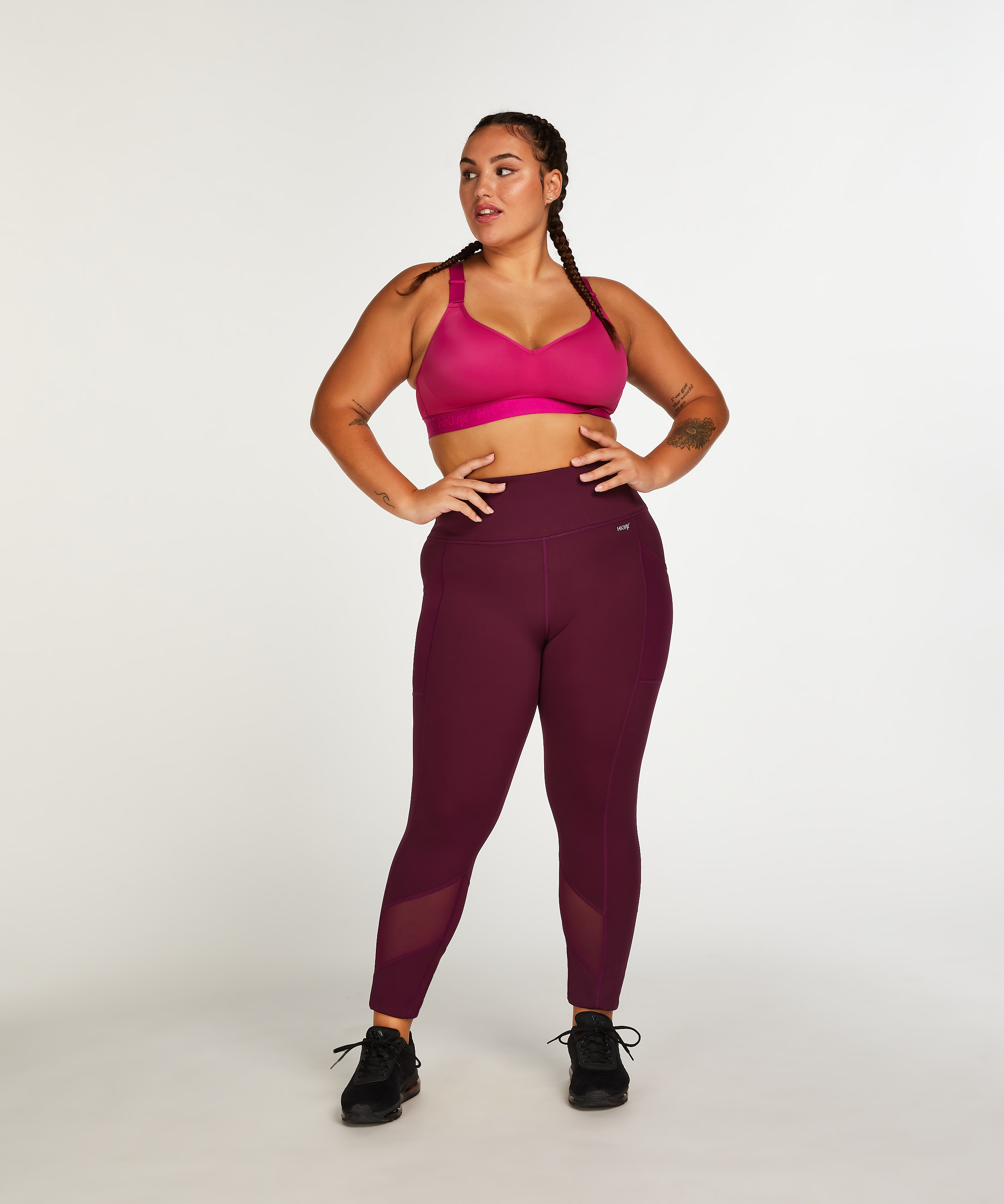 HKMX Mallas de cintura alta Oh My Squat, Morado, main