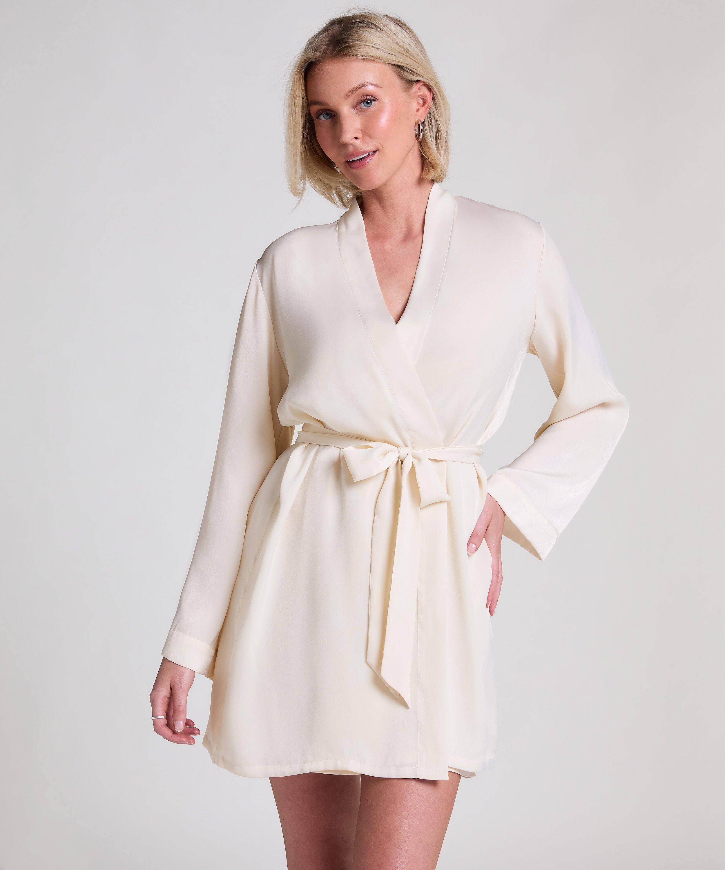 Kimono Satin, Blanco