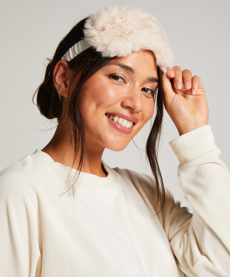 Antifaz Fake Fur, Blanco