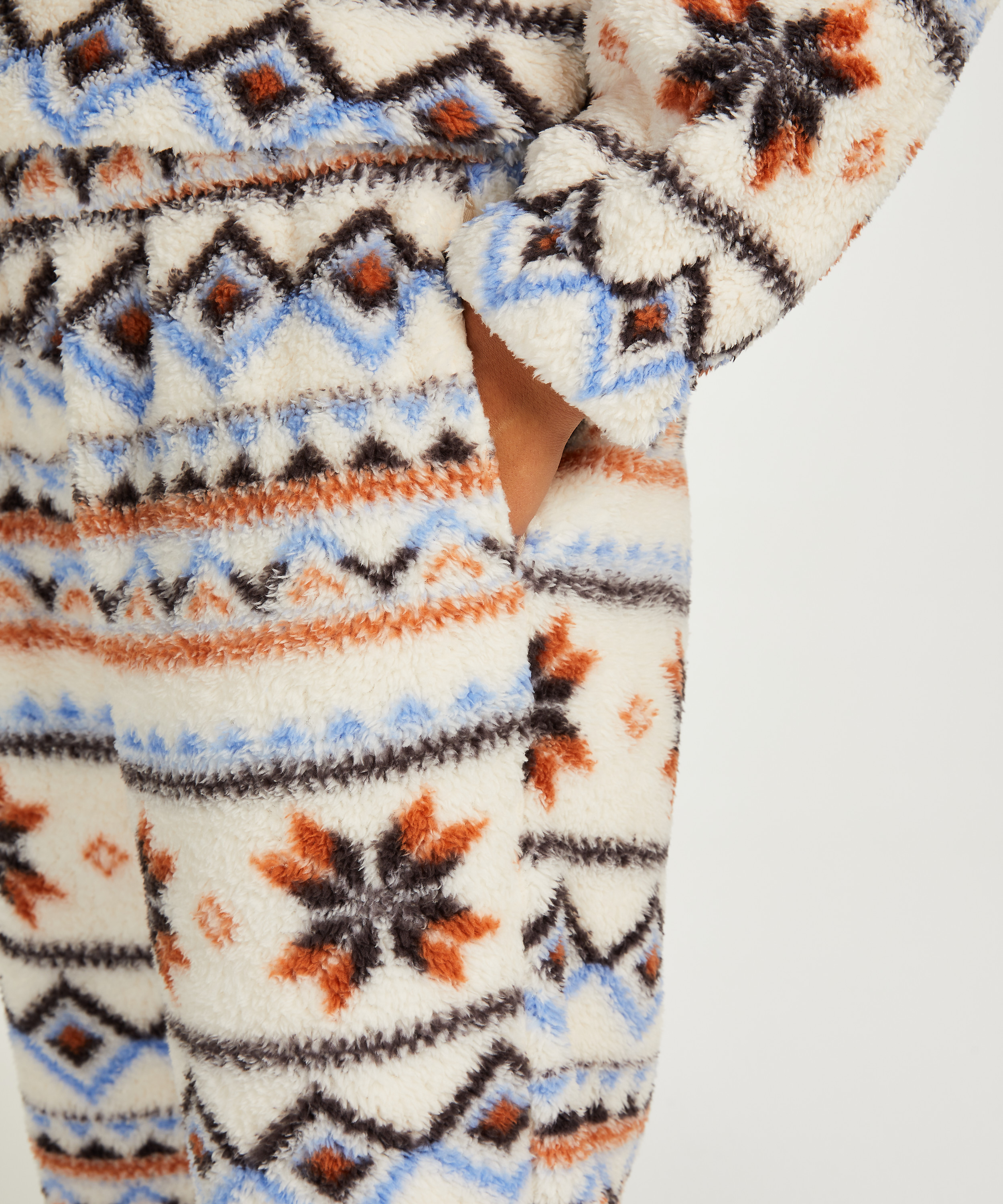 Pantalones deportivos Fleece, Blanco, main