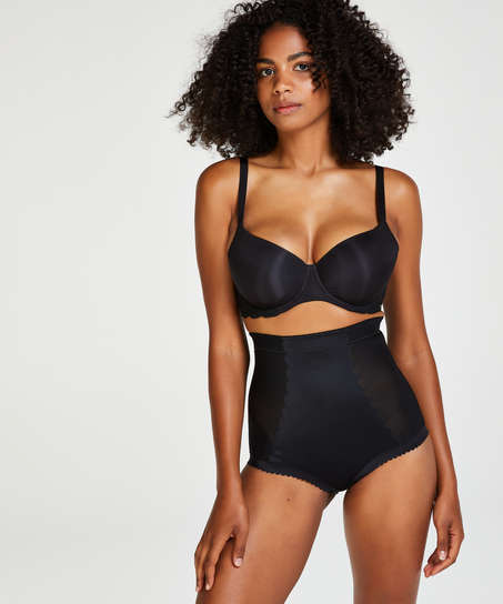 Braguita scuba moldeadora de cintura alta - Level 3, Negro