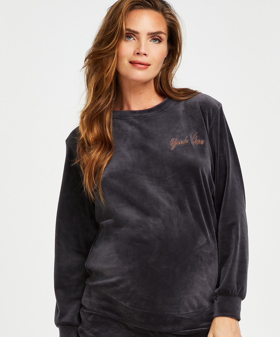 Top premamá Velours, Gris, main