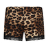 Pantalón corto Velours de leopardo, Negro