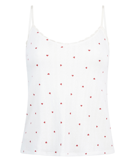 Top de camiseta lace, Blanco