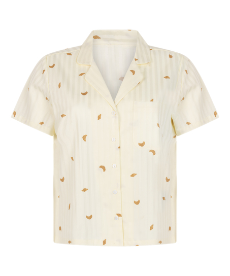 Top a rayas de algod&oacute;n Jacket, Amarillo