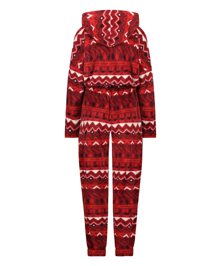 Mono de franela Fairisle, Rojo