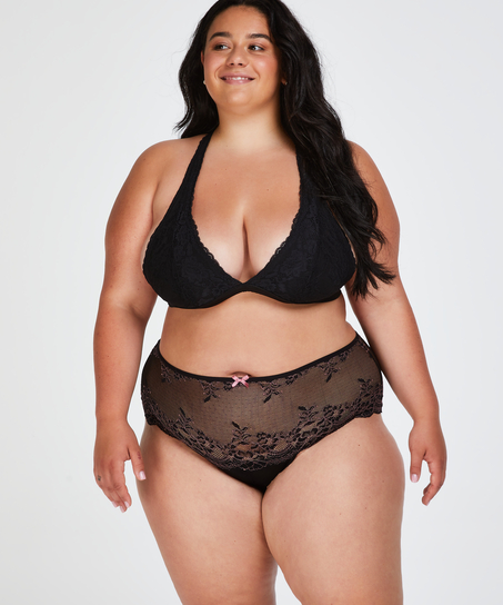 Tanga bóxer Doriane Curvy, Negro