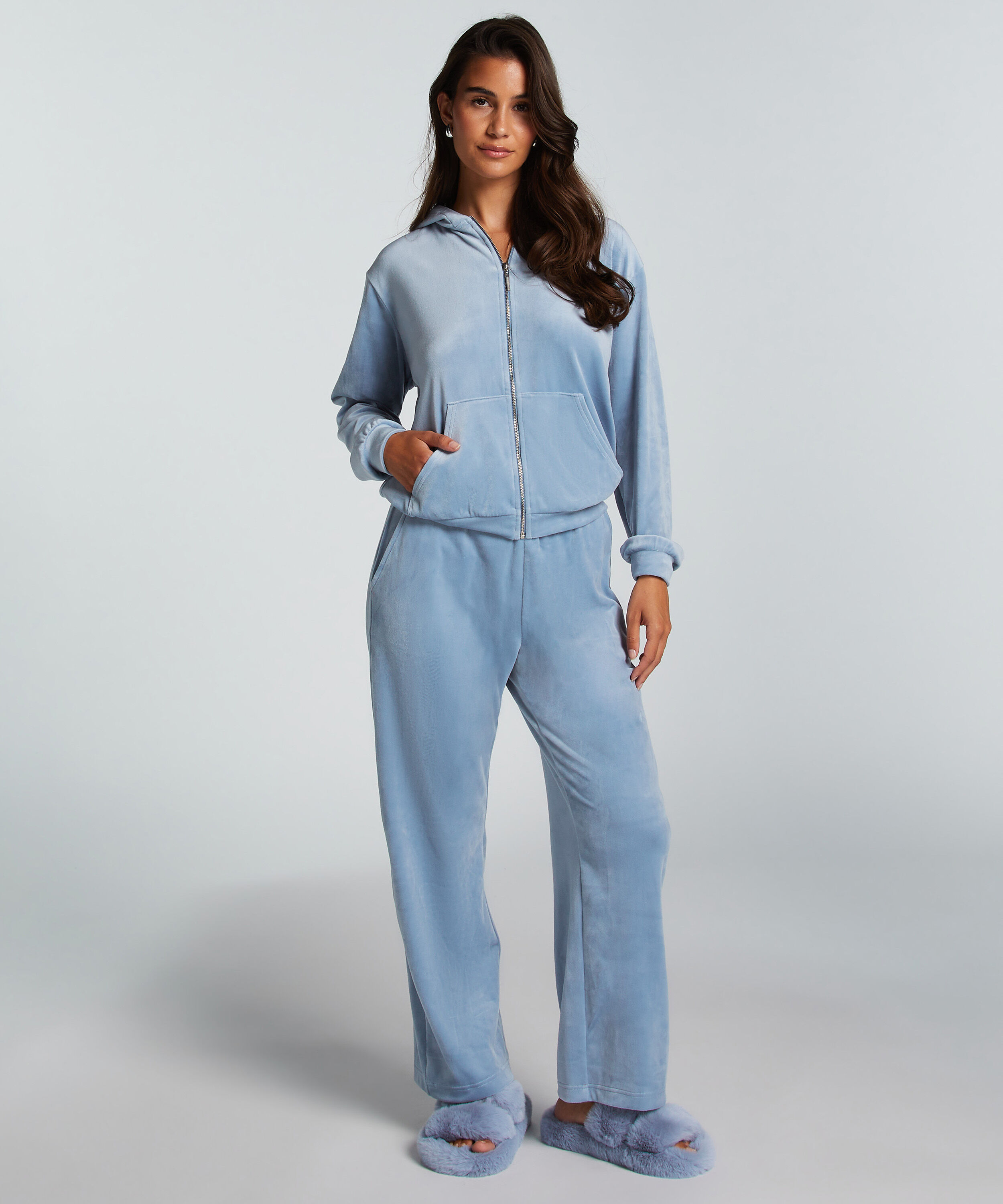 Pantalón de pijama de terciopelo, Azul