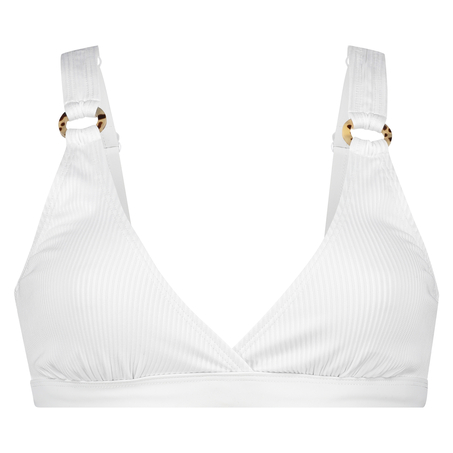 Top de bikini corto Duran, Blanco