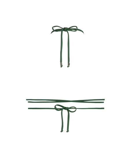 Top de bikini triangular Digura, Verde