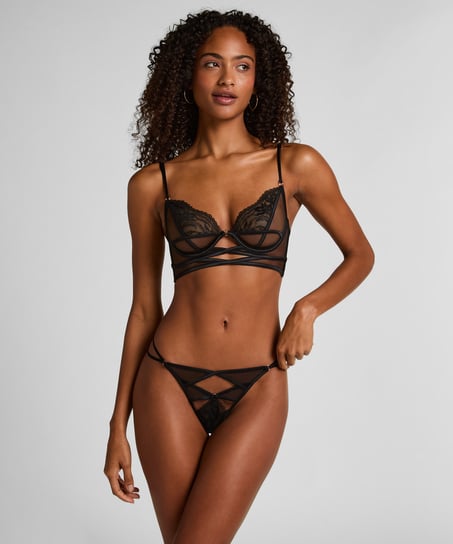 Tanga de talle alto Amel , Negro