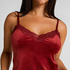 Camiseta top Velours Lace, Rojo