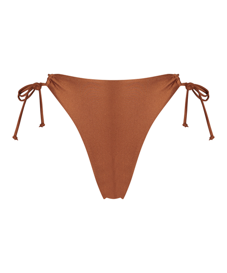 Braguita de bikini de corte alto Sahara, marrón